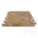 Gelbes Splitface Travertin-Mosaik 2,5 x 5 cm