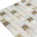Honig Onyx Weiß & Emperador Polierter Marmor Mix Mosaik 2,3 x 2,3 cm