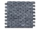 Schwarzer Splitface-Marmor Oval 1,8 x 5 cm