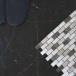 Emperador / Tundra / Mugla Mix Polierter Marmor Mosaik 3,2 x 1,5 cm