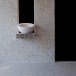 Weißer gehonter Kieselstein Mosaik