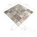 Silber getrommelter Travertin Mosaik 4,8 x 4,8 cm
