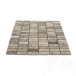 Silber polierter Travertin Mosaik 1,5 x 4,8 cm