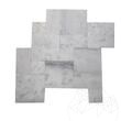 New York White Marble Set mit französischen Mustern, sandgestrahlt und gebürstet, 1.2 cm