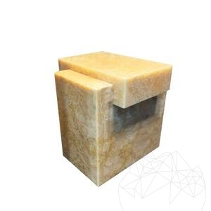 Orange Onyx Quadra Tisch