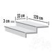 Kavala Polierter Marmor Stufe 120 x 33 x 3 cm