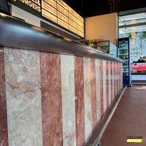 Rosa Aurora Polierte Marmorplatte, 2 cm