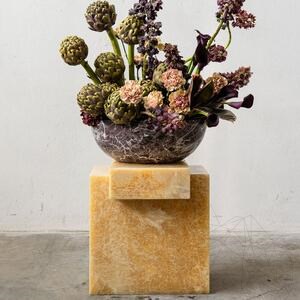 Orange Onyx Quadra Tisch