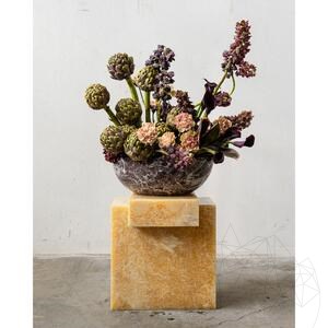 Orange Onyx Quadra Tisch