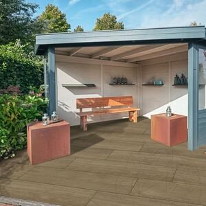 Sinterstein L'ALTRA PIETRA Long Rovere, 80 X 180 X 2 cm, R11 - Rutschfest für den Außenbereich