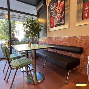 Opiumrot Gefüllte und polierte Travertinplatte, 2 cm