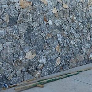 Polygonalplatten Marmor Rock Face Lava Black