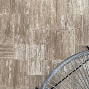 Royal Walnut Vein Cut Mini Set, geschliffener Travertin, 1 cm