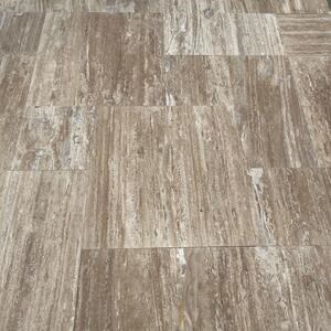 Royal Walnut Vein Cut Mini Set, geschliffener Travertin, 1 cm