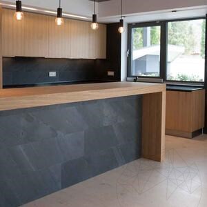 Flexibler Schiefer SKIN Ultra-Flex 2mm - Black Line, 280 x 125 cm | Stein für Wände, Möbel, Fassaden und Nassbereiche