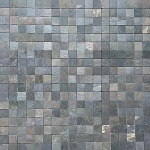 Schiefer Mosaik Flexibles Schiefer SKIN Dekor 2mm - Multicolor 4.8x4.8cm | Ideal für Wände, Möbel, Fassade