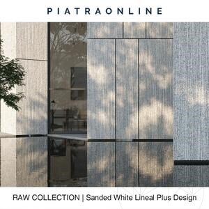 Sanded White Lineal Plus Design Platte 2CM