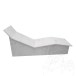 Calacatta Lucina Polierte Marmor-Sonnenliege 194 x 60 x 96 cm