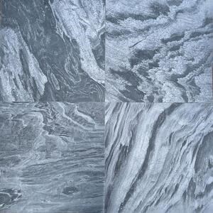 Naturschiefer Silber, gebürstet (Anti-Rutsch), 60 x 60 x 1,2 cm | Ideal für draußen/ drinnen, vertikal/horizontal