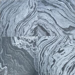 Schiefer Natursilber, poliert, 60 x 60 x 1,2 cm | Ideal für draußen/innen, vertikal/horizontal