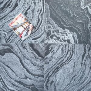 Schiefer Natursilber, poliert, 60 x 60 x 1,2 cm | Ideal für draußen/innen, vertikal/horizontal