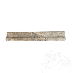 Silberner Travertin M17 Bordüre 4.8 x 30.5 cm