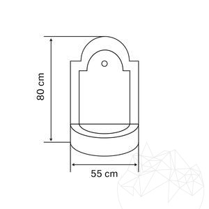 Cismea Kleiner Garten, Traditionell, Freistehend - Polygonale Steinverblendung, Rhodos Schiefer, 80 x 55 cm, 70 kg