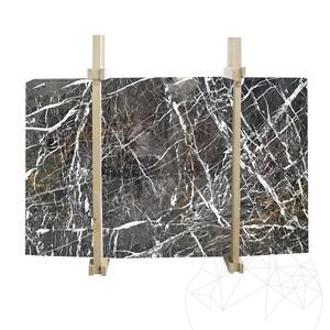 Spinne Schwarz Polierte Marmorplatte 2 cm