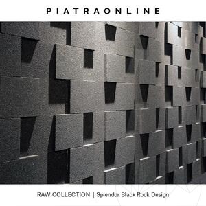 Splendor Black Rock Design Platte 3CM