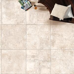 Sinterstein L'ALTRA PIETRA Tegel Antico Bianco, 90 X 90 X 2 cm, R11 - Rutschfest für den Außenbereich