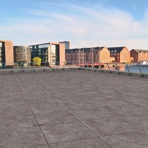 Sinterstein L'ALTRA PIETRA Tegel Moon, 90 X 90 X 2 cm, R11 - Rutschfest für den Außenbereich