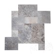 Travertin Silver Cross Cut Antik/Getrommelt Römischer Verband 1.2 cm