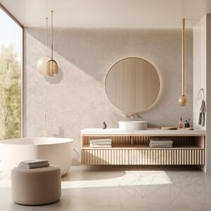 Klassische Travertinplatte mit Kreuzschnitt, gefüllt und geschliffen, 3 cm