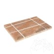Pfirsich Kreuzschliff Gebürsteter Travertin Französisches Muster Set 1,2 cm
