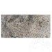 Silberner Kreuzschliff Polierter Travertin 61 x 30,5 x 1,2 cm