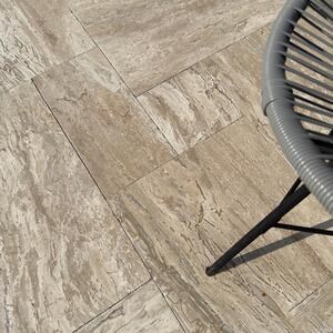 Striato Travertine French Pattern Set Tumbled, 3 cm 