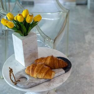 Bicolor Marble Pastry Board, 35 x 15 x 2 cm