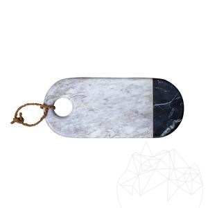Bicolor Marble Pastry Board, 35 x 15 x 2 cm