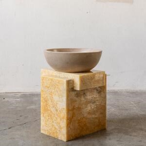 Orange Onyx Quadra Tisch