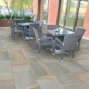 Sinterstein Hardscape Monviso Yorkstone, 90 X 60 X 2 cm, R11 - Rutschfest für den Außenbereich