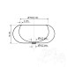 Waschbecken im Badezimmer - Cappuccino Marmor RS-21, 42 x 15 cm