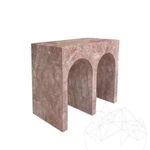 Opiumroter Travertin Archy Couchtisch