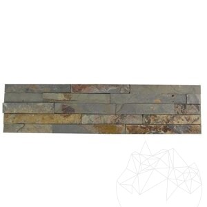 Wandverkleidungsplatte aus Multi-Schiefer, 15 x 60 cm
