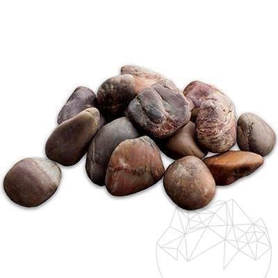 Brauner polierter Kieselstein Sack 20 kg