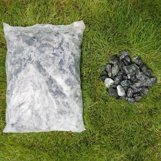 Grüner Marmor Kiesel 2-4 cm Sack 20 Kg