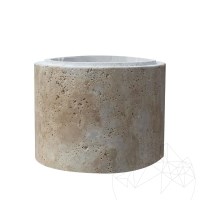 Römische Säule Classic Riven Travertin 30 x 42 x 42 cm