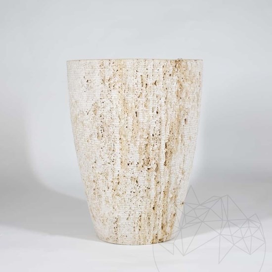 Romano Classic Riven Travertin Blumentopf 40 x 30 x 30 cm