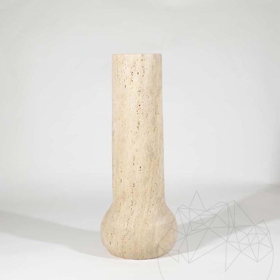 Milano Classic Riven Travertin Vase 50 x 20 x 10 cm