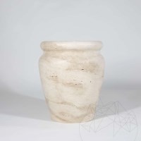 Roma Klassische Vase aus Travertin 30 x 25 x 25 cm