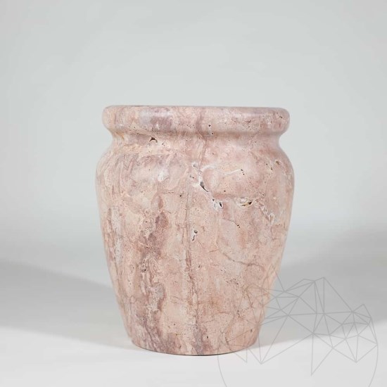 Autograph-Roma Dekorative Rote Opium Travertin Vase 30 x 25 x 25 cm 